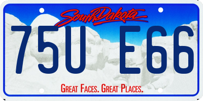 SD license plate 75UE66