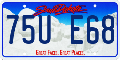 SD license plate 75UE68