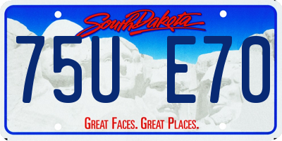 SD license plate 75UE70