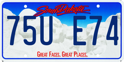 SD license plate 75UE74