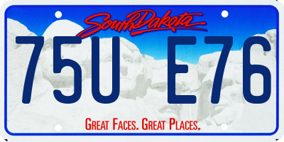 SD license plate 75UE76