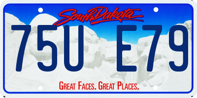 SD license plate 75UE79