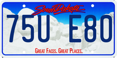 SD license plate 75UE80