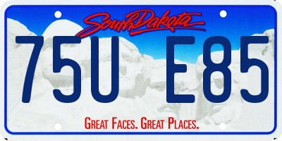 SD license plate 75UE85