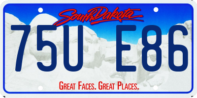 SD license plate 75UE86
