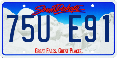 SD license plate 75UE91