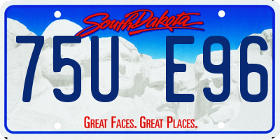 SD license plate 75UE96