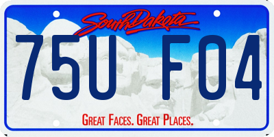 SD license plate 75UF04