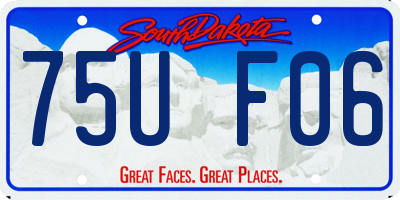 SD license plate 75UF06