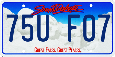 SD license plate 75UF07