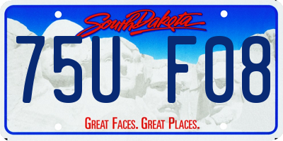 SD license plate 75UF08