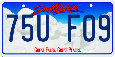SD license plate 75UF09