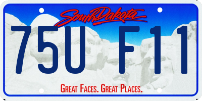 SD license plate 75UF11