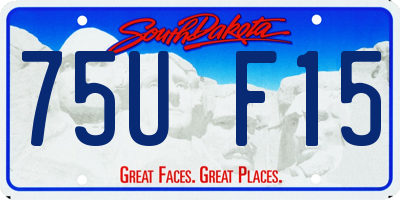 SD license plate 75UF15