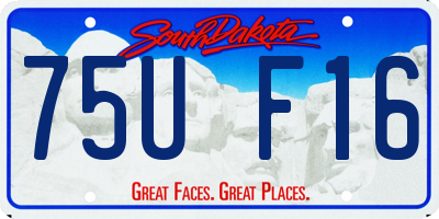 SD license plate 75UF16