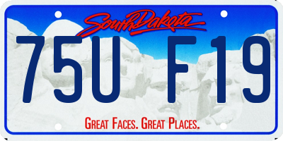 SD license plate 75UF19