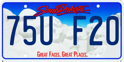 SD license plate 75UF20