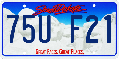 SD license plate 75UF21