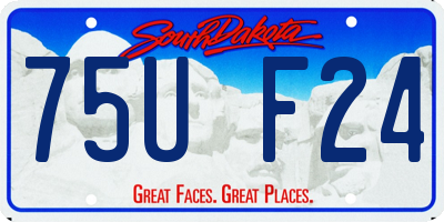 SD license plate 75UF24