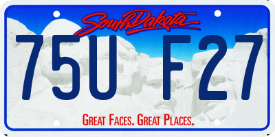 SD license plate 75UF27
