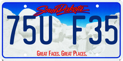 SD license plate 75UF35