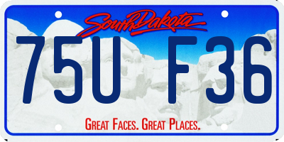 SD license plate 75UF36