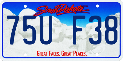 SD license plate 75UF38