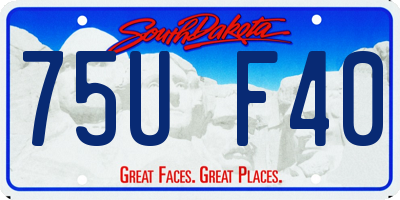 SD license plate 75UF40