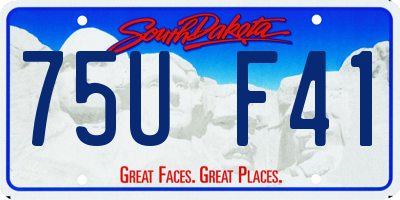 SD license plate 75UF41