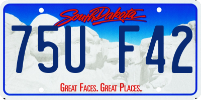 SD license plate 75UF42