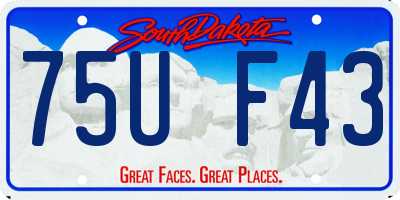 SD license plate 75UF43