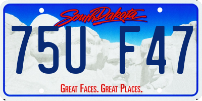 SD license plate 75UF47