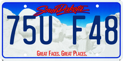 SD license plate 75UF48