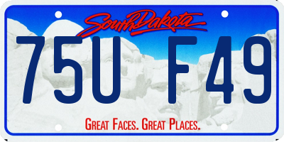 SD license plate 75UF49