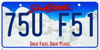 SD license plate 75UF51