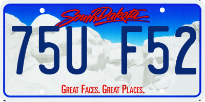 SD license plate 75UF52