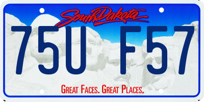 SD license plate 75UF57
