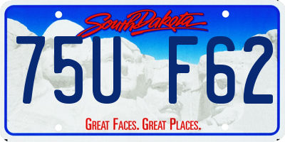 SD license plate 75UF62