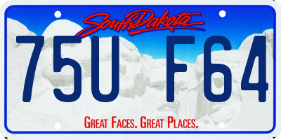 SD license plate 75UF64