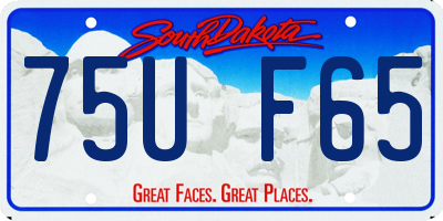 SD license plate 75UF65