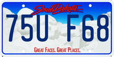 SD license plate 75UF68