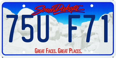 SD license plate 75UF71