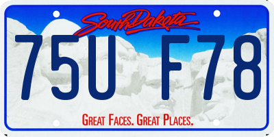 SD license plate 75UF78