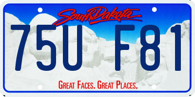 SD license plate 75UF81