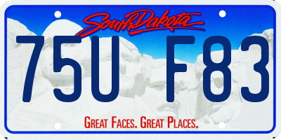 SD license plate 75UF83