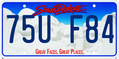 SD license plate 75UF84