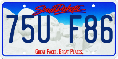 SD license plate 75UF86