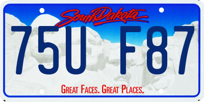 SD license plate 75UF87