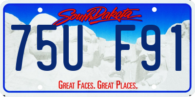 SD license plate 75UF91