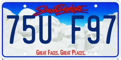 SD license plate 75UF97